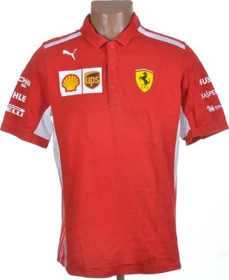 FORMULA 1 SCUDERIA FERRARI 2017 2018 POLO SHIRT M ADULT RAIKKONEN VETTEL ERA