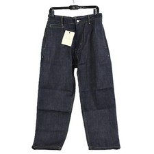 Studio Nicholson Bill Selvedge Denim Narrow Leg Jeans In Indigo Men's Size M