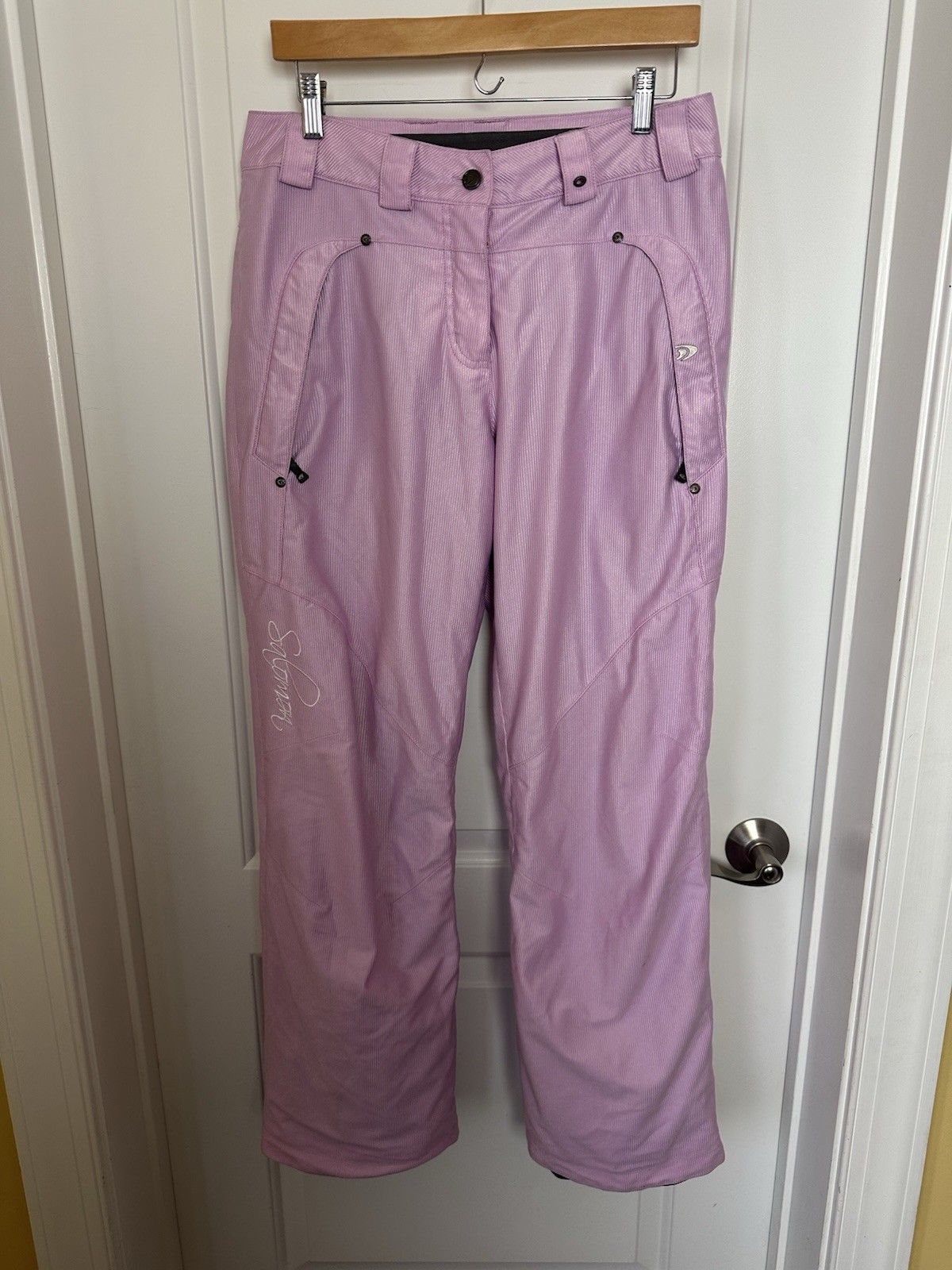 Pantaloni da sci snowboard Salomon rosa Clima Pro Medium 32