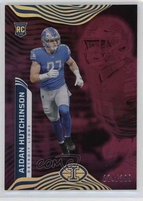 2022 Panini Illusions Trophy Collection Pink /399 Aidan Hutchinson Rookie RC 8mm