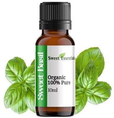 100% Pure Organic Sweet Basil Essential Oil - 10ml - Imported From France