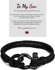 To My Son Bracelet from Mom, bracelet for son, mens bracelets, Valentines gift f
