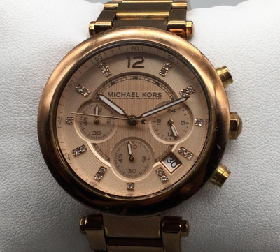 Michael Kors Parker MK-5277 Watch Womens 39mm Chronograph New