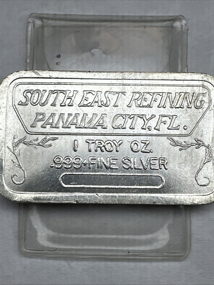 One Troy oz .999 Fine Silver Bar, SOUTHEAST REFINING PANAMA CITY