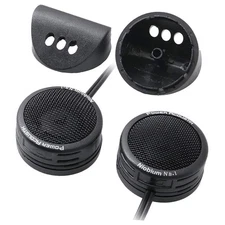 Power Acoustik NB1 1-Inch Tweeters with Built-In Crossover - 200 Watt, 2-Way Mou