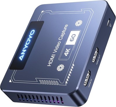 ANYOYO 4K60 HDMI Capture Video Grabber, HDR & VRR Capture and Passthrough