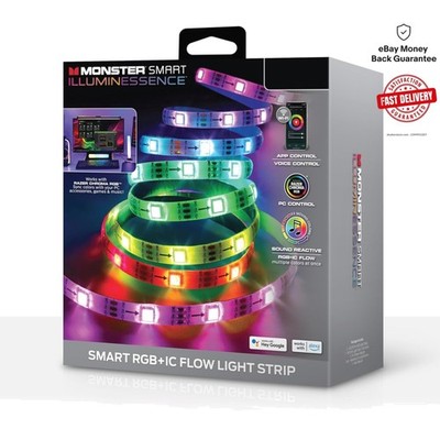 Dynamic 100FT RGB+IC LED Strip Lights with Alexa & Google Home Compatibility