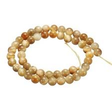 50pcs Gold Tiger Eye Natural Stone Beads 6mm Round Loose Bead