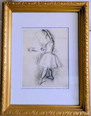 Edgar Degas Zeichnung Danseuse sur la Scene Reproduktion