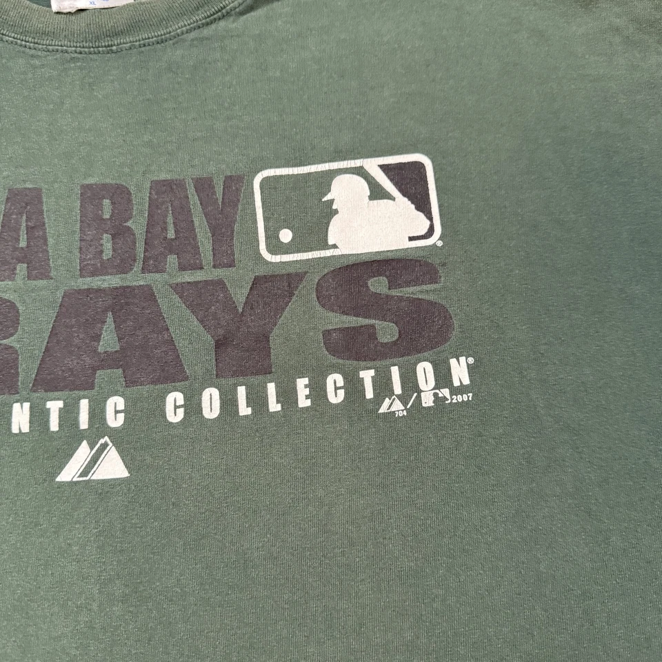Vintage Tampa Bay Rays Shirt Mens XL Green MLB Baseball Majestic 2007 Tee - Image 4 of 4