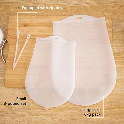 Food Grade Silicone Kneading Dough Bag Versatile Blend Flour Mixing Mixer Tool