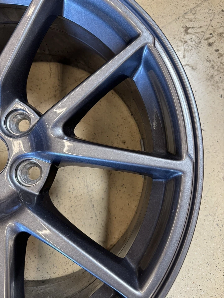 Tesla Model 3  2021  18 x 8.5 OEM  Charcoal  Rim Wheel  104426100A 95159 W11073 - Image 3 of 4
