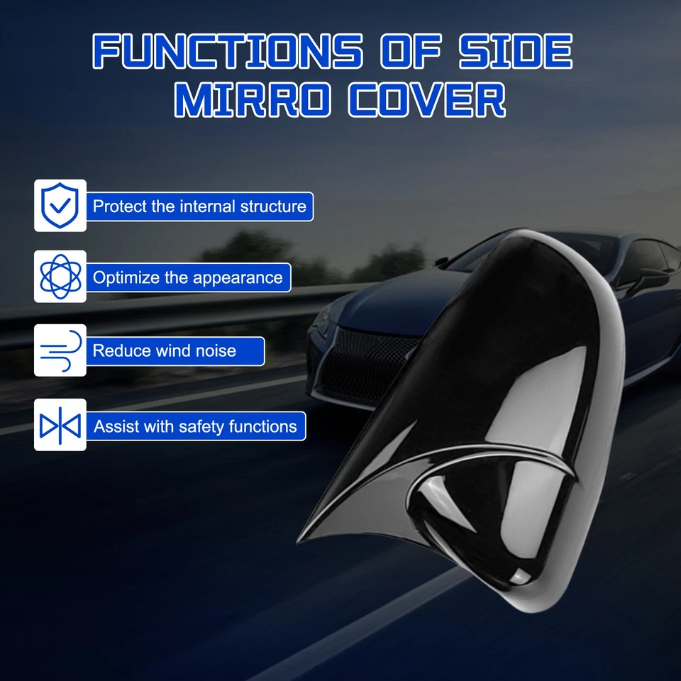 For Volkswagen Golf 6 MK6 GTI GTD 09-13 Car Side Rear View Mirror Covers Caps Foto 3 de 4