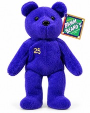 Salvino's Bamm Beano's Mark McGwire 25 Purple Baseball Bear Plush w/ Tag