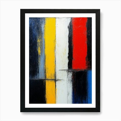 Abstraktes Gemälde, Impressionismus, ein gerahmtes Wandbild Poster Leinwanddruck Bild