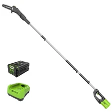 Greenworks 80V 10" Brushless Pole Saw PS80L210, w/ 2Ah Battery and Rapid Charger