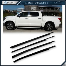 Door Window Seal Belt Molding Front Rear For 2007-2019 Toyota Tundra Crewmax Door Window Seal Belt Molding Front Rear For 2007-2019 Toyota Tundra Crewmax