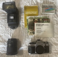 CANON AE-1 PROGRAM 35MM SLR FILM CAMERA - EXCELLENT with 28-80mm Macro Auto Zoom