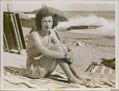 1937 Barbara Baker 18 Years Sea Spray Wintering Palm Beach, Fl Wirephoto 7x9