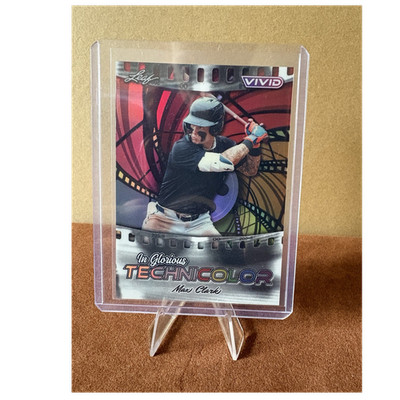 Leaf Vivid In Glorious Technicolor Max Clark Tigers 1/1 8th Ranked Prospect MLB