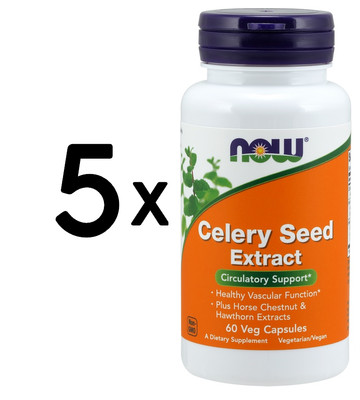5 x NOW Foods Celery Seed Extract - 60 vcaps (316,50 EUR/kg)