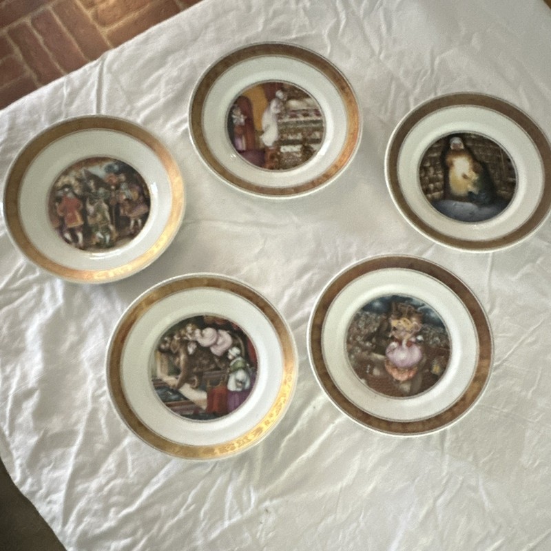 Royal Copenhagen Hans Christian Andersen Plates Lot of 5 Porcelain 1970s