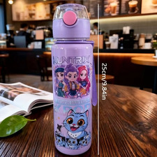 K-Pop Demon Hunters Anime Water Bottle Large Capacity Rope Cup Gift Boys Girls