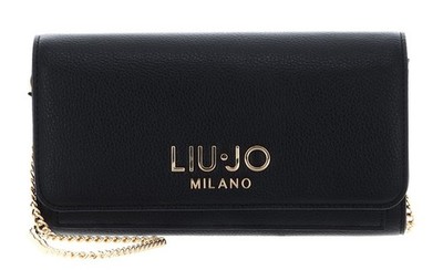 LIU JO Caliwen Bifold Wallet XL Geldbörse Umhängetasche Nero schwarz