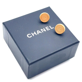 Authentic CHANEL Round Mini Coco Earrings GD 00A Box RT050023