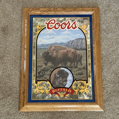 Coors Nature Series Mirror #4 Buffalo 1995 Limited Edition Susan Shea