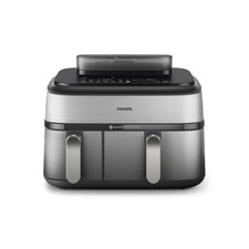 Image of Philips Steam Airfryer 5000 Series Dual Basket, black (NA550/09)