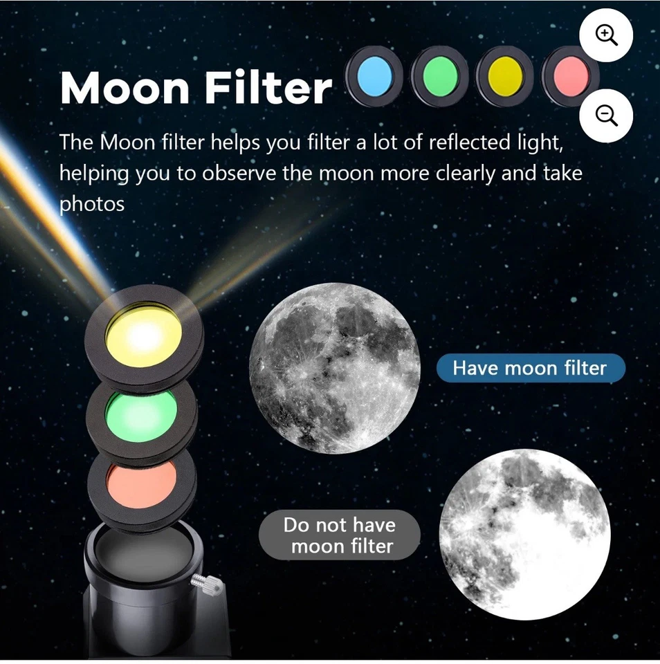Bebang Telescope for Kids Beginners Adults, 70mm Astronomy Refractor Telescope - Image 3 of 4