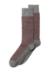 Alfani Men's Dot Diamonds Gray Seamless Toe Dress Socks