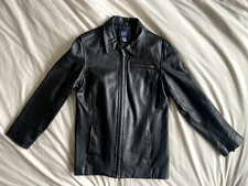 Gap Classic Black Leather Jacket Vintage