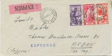 ITALY 1953/66 3 different very fine ESPRESSO (express covers) all to Switzerland