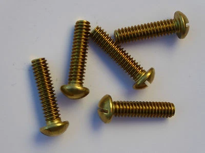 BA BOLTS LTD 1/4" BSW x 1" Brass Roundhead Quantity 10 - Brand New Condition