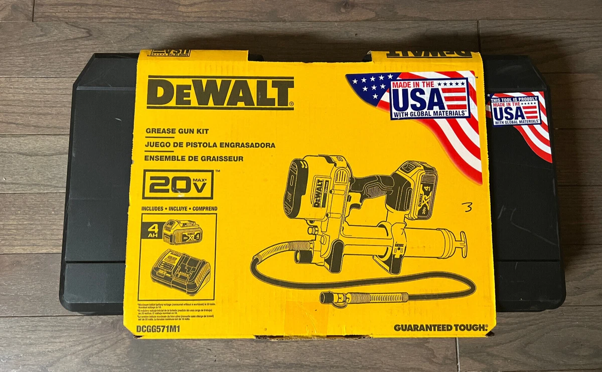 NEW DEWALT 20V MAX LITHIUM ION 4.0 CORDLESS GREASE GUN KIN