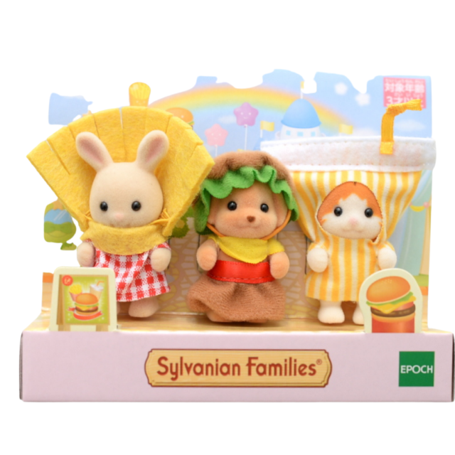 Sylvanian Families 35th BABY TRIO HAMBURGER SET Calico Critters New-release