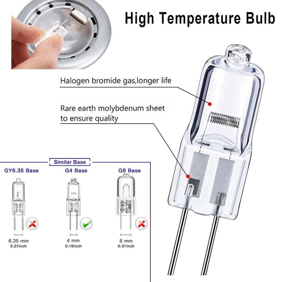 10Pack 10W 10WATT LIGHT BULB JC 12V For LANDSCAPE G4 MALIBU REPLACEMENT - Image 3 of 4