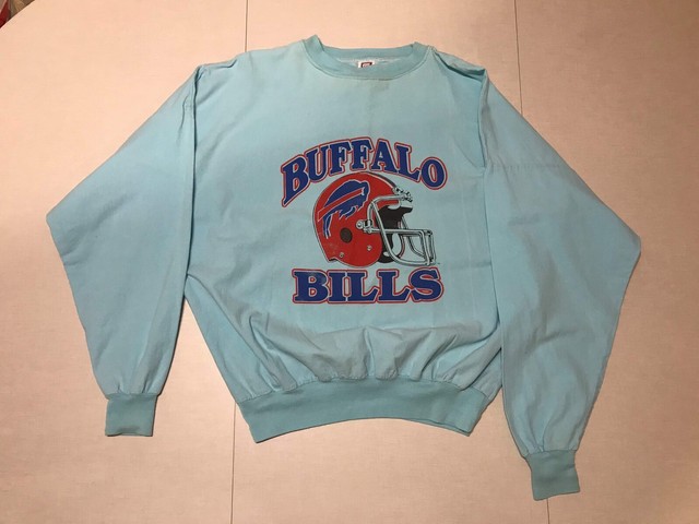 80’s-90’s Vintage BUFFALO BILLS Light Blue Linen Sweater &hellip;