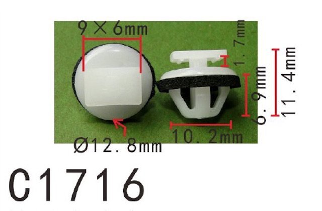 20pcs Fit Nissan 76882EW00B Door Trim Panel Push-Type Retainer