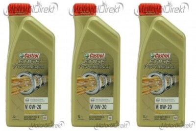 Castrol Edge Professional Fluid Titanium V 0W-20 Motoröl 3x 1l = 3 Liter