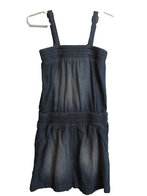 crush original girls size 5/6 denim body suit overalls