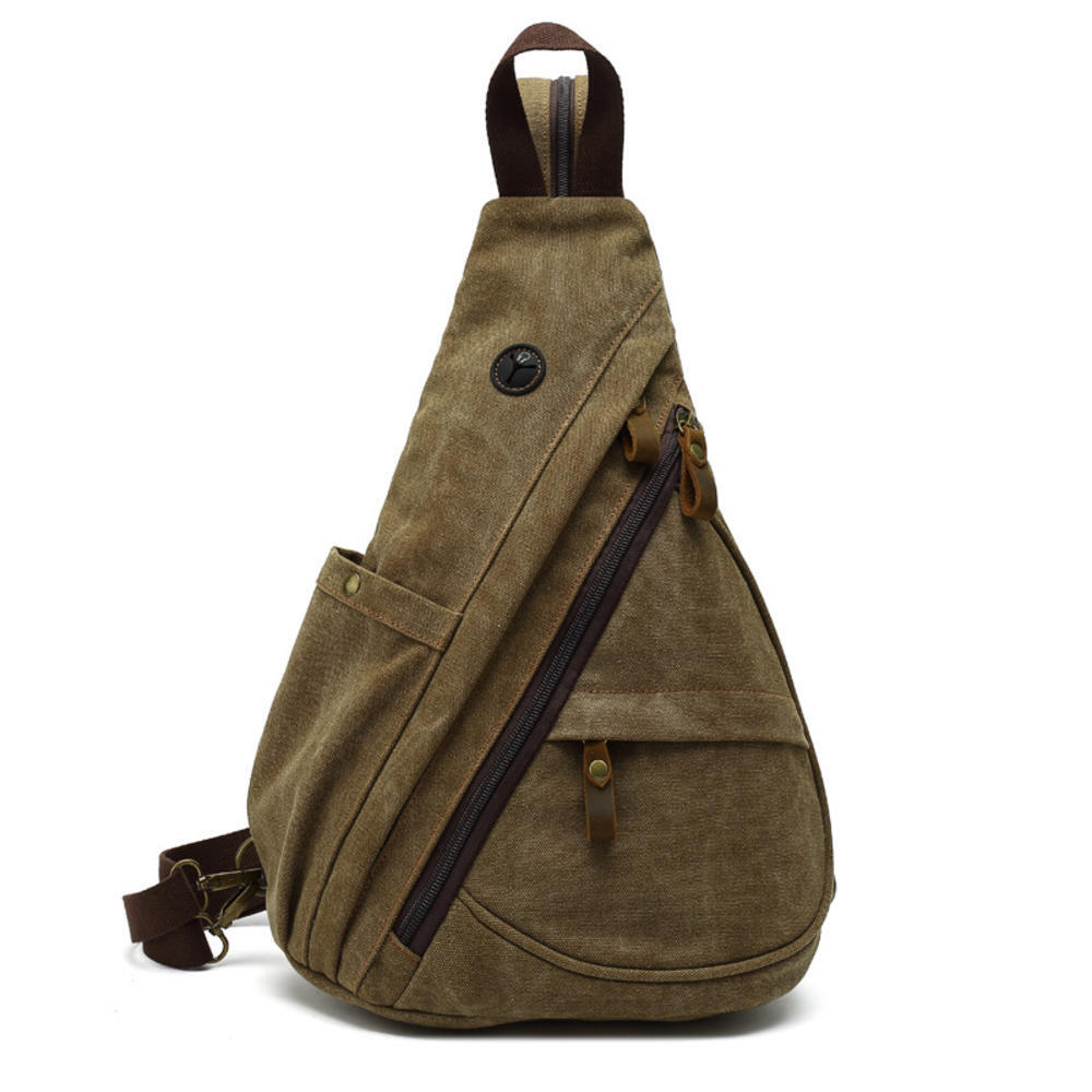 Rucksack Mens Canvas Sling Bag Crossbody Backpack Shoulder Casual