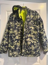 Columbia Boys XL Blue Hooded Winter Omni Heat Youth Full Zip Coat