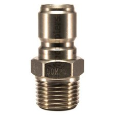 Foster 50MPS ST Series 1/2" Male NPT Stainless Steel Plug Couplers Straight Thru
