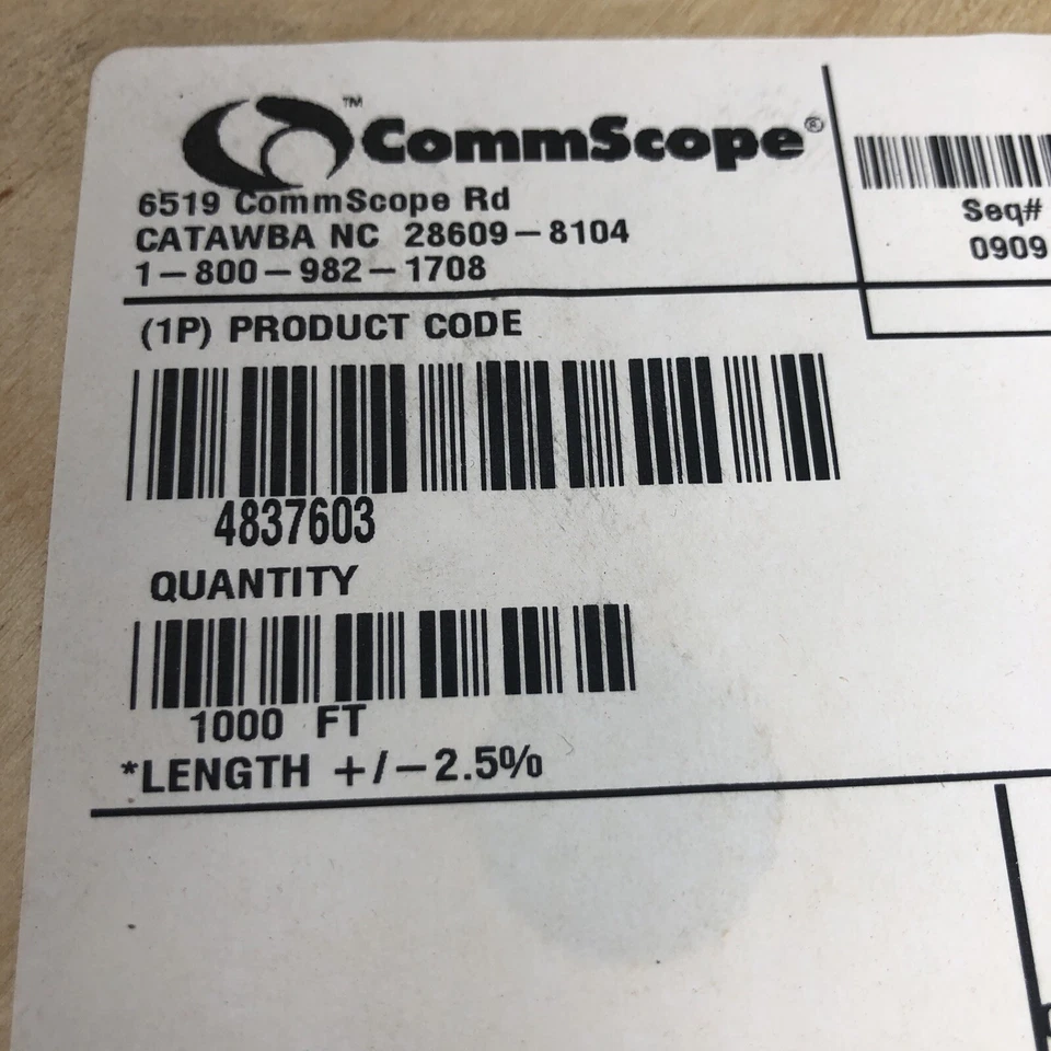 NEW 1000' reel CommScope F1160BEF Underground Coax PFC7432 RG11 Migraheal Burial - Image 3 of 4