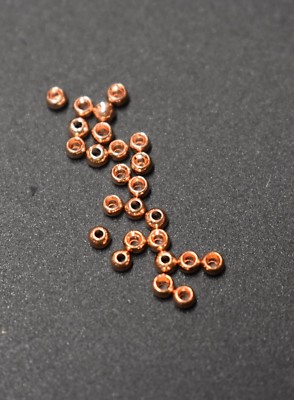 25 Premium COPPER  2.4mm   3/32''  Beads Bead Heads for Fly Tying