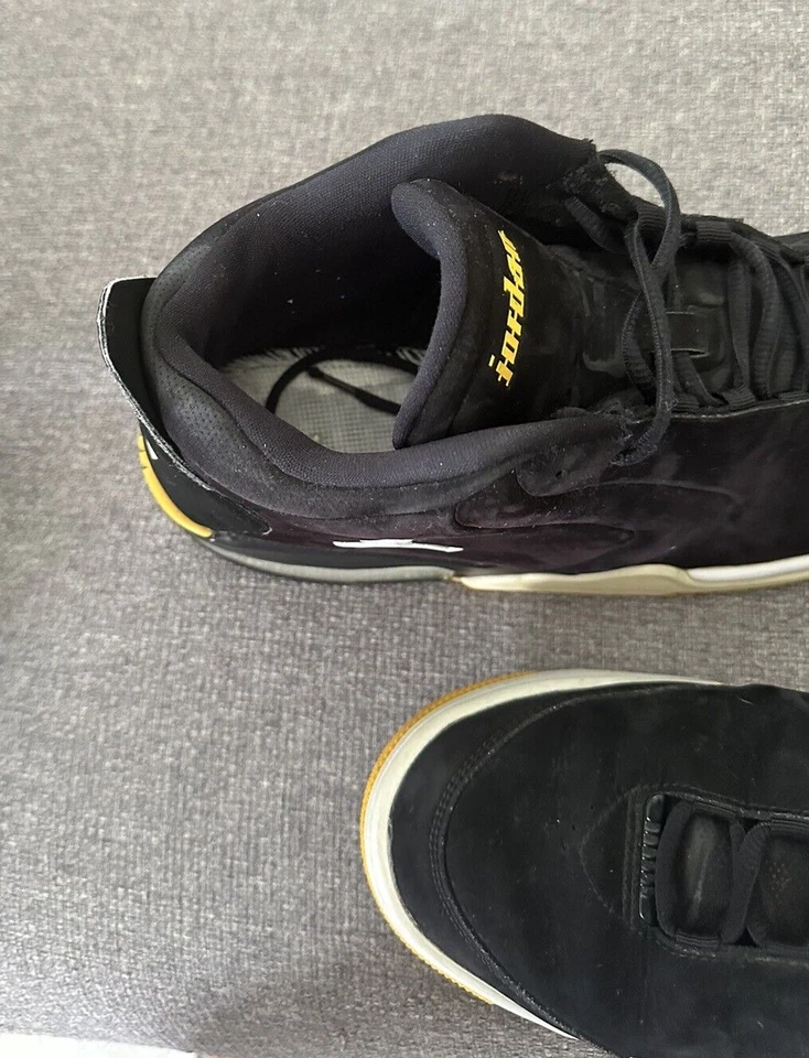 Men’s Nike Jordan Big Fund Suede Black/white/university Gold Size 10 sneakers - Image 4 of 4