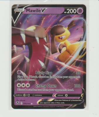 Mawile V Ultra Rare Holo Pokemon Card Silver Tempest 070/195 | eBay
